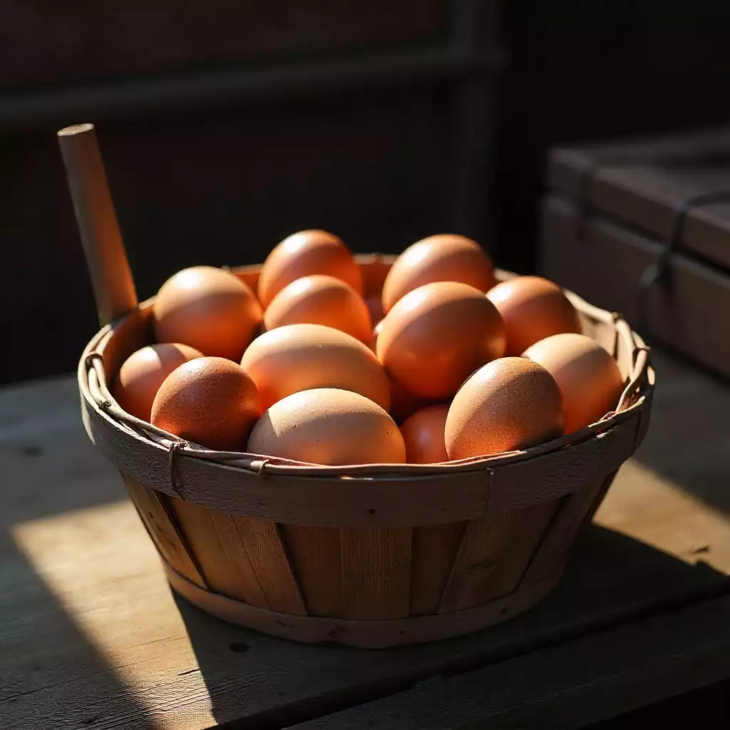 Free-range chickens living happily in a natural environment