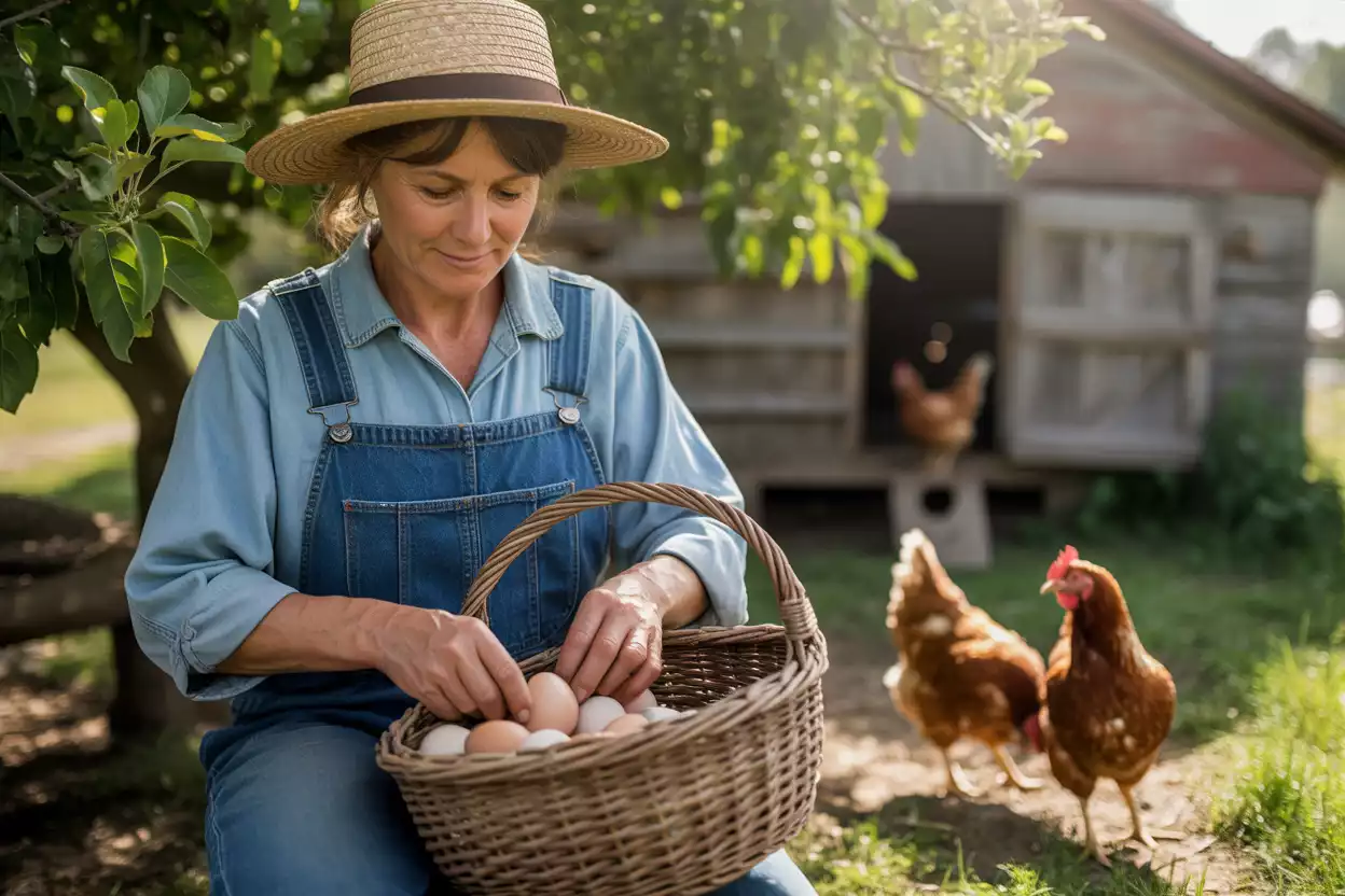 GoldenChickenFarm emphasizes sustainability through a clean and green farm setting