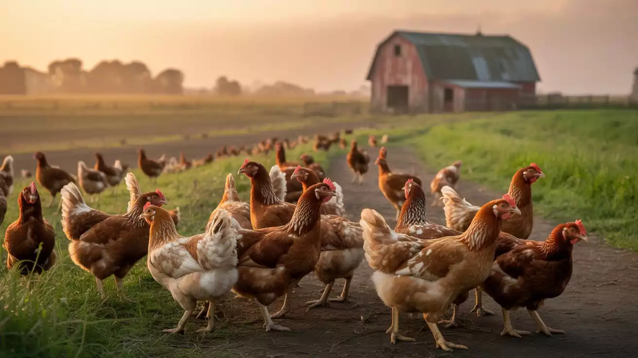GoldenChickenFarm veterinary team performing daily health monitoring of chickens